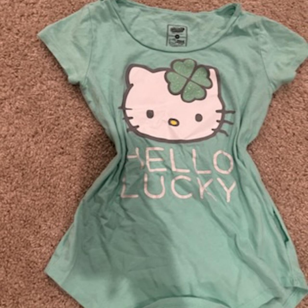 Hello kitty Turquoise shirt!